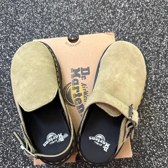 Dr. Martens Zebzag Mule in Muted Olive - Picture 2 of 9